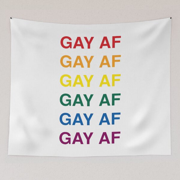 Item preview, Gay AF - Rainbow Flag Colors designed and sold by Queerdelion.