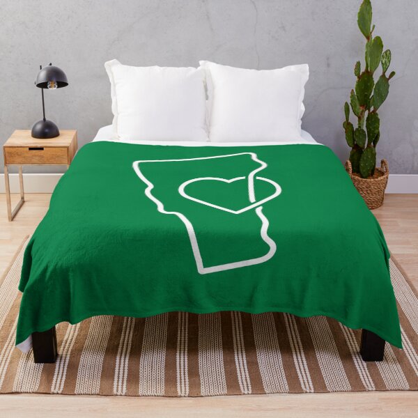 Item preview, Vermont Heart - White on Green designed and sold by npdstudio.