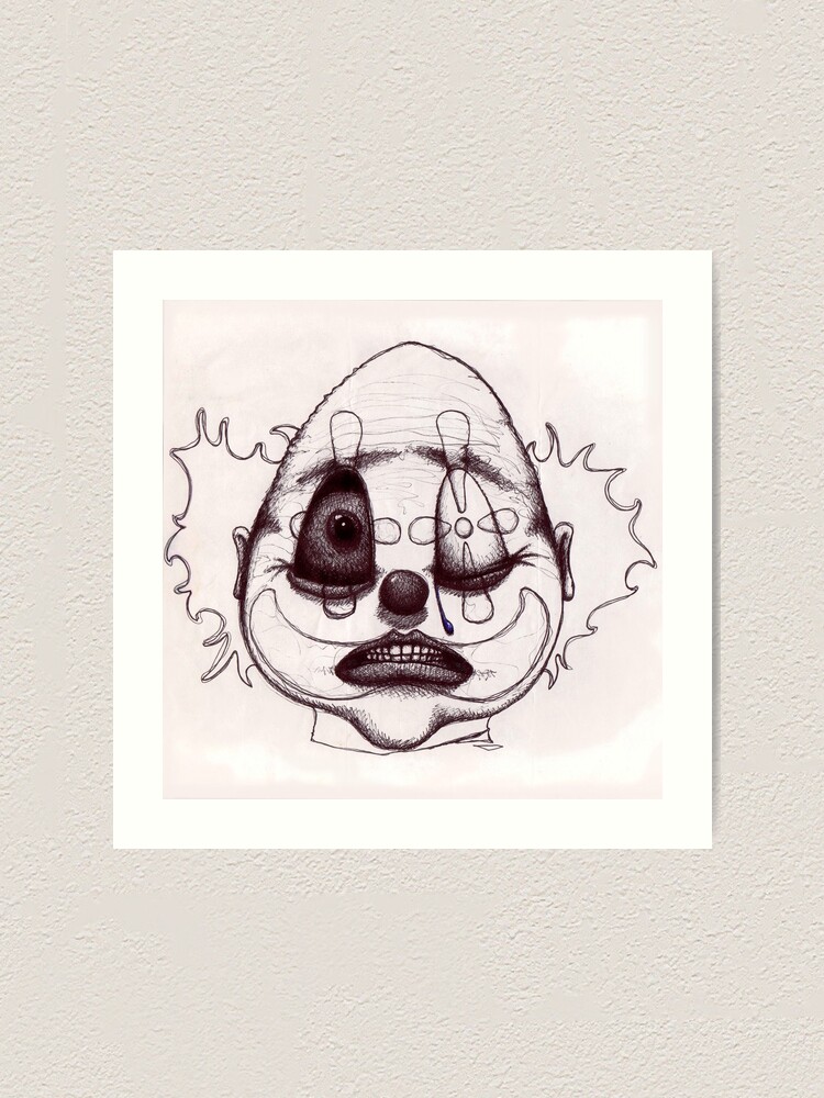 M Blackwell Biro Clown Art Print By Iwml Redbubble