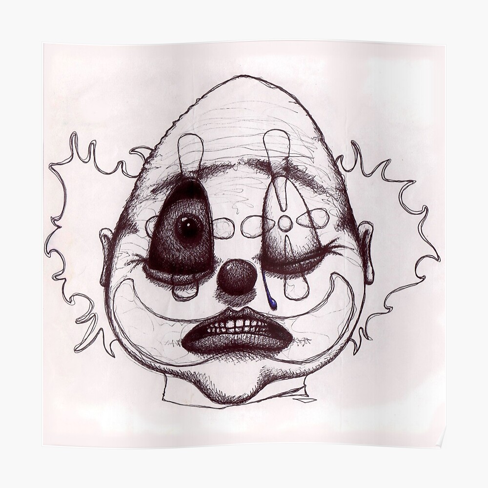 M Blackwell Biro Clown Art Print By Iwml Redbubble