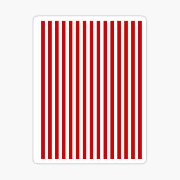 Item preview, Rosso Corsa Red and White Vertical Stripes designed and sold by ColorPatterns.