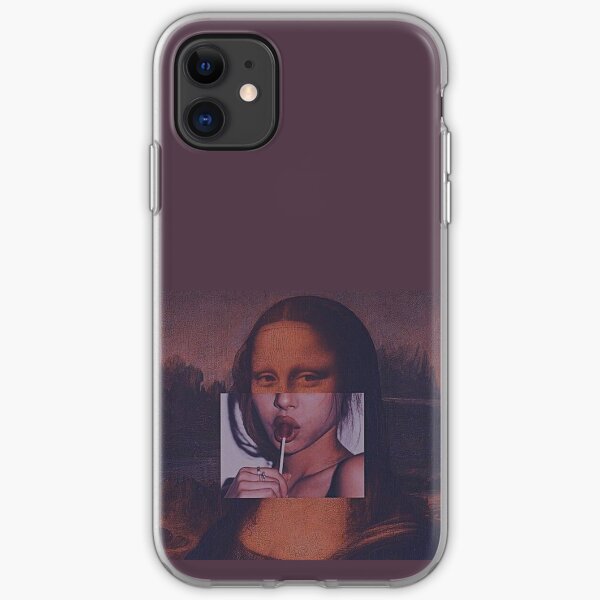 Mona Lisa Sucking Lollipop iPhone Soft Case