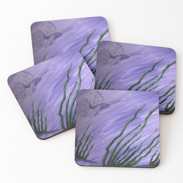 Item preview, fish in purple and lavendar water with seagrass designed and sold by Dawna Morton.