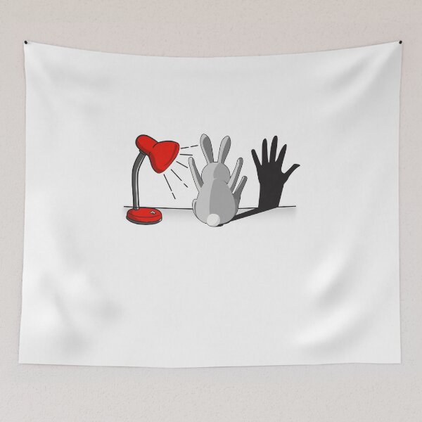 Item preview, Cute Bunny With A Lamp Shade And A Hand Shadow  designed and sold by SilentEcho.
