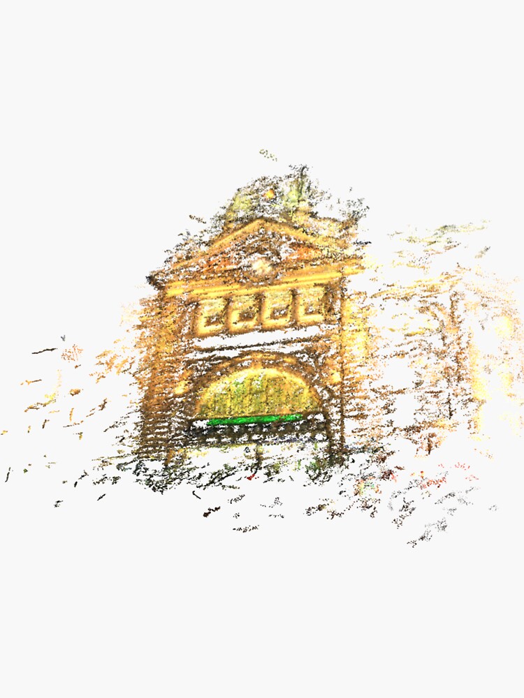 Flinders Street Station point cloud in gold at night by notamitchell