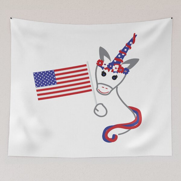 Item preview, 4th of July Unicorn and Usa flag designed and sold by sigdesign.