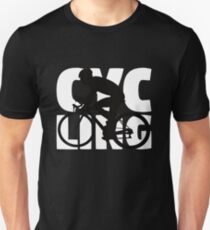 Gift For Cyclist Cycling Mom Dad Cycling Silhouette Slim Fit T-Shirt