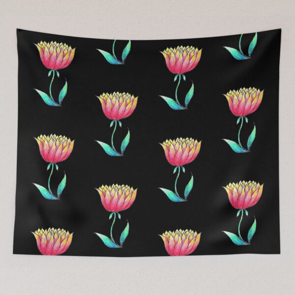 Item preview, Flower on Black Ground designed and sold by CarolineLembke.