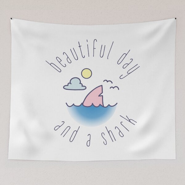 Item preview, Beautiful day and a shark designed and sold by SVDesignatVasil.