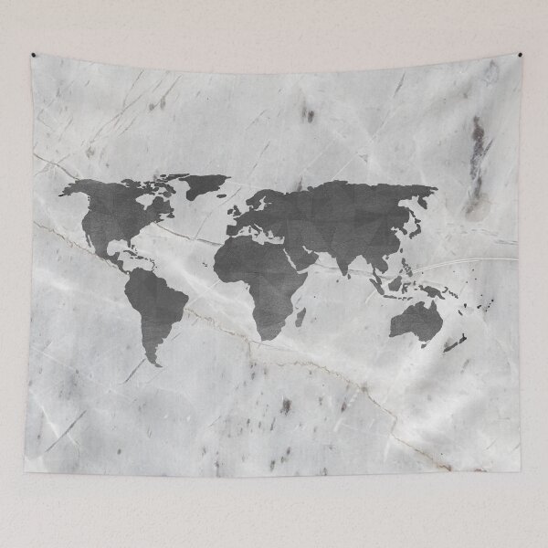 Item preview, World Map Outline - Grey Stone designed and sold by cadinera.