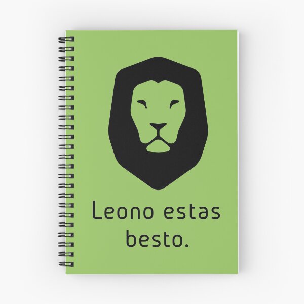 Item preview, Leono estas besto (A Lion is an Animal in Esperanto) designed and sold by ByMaSOLE.