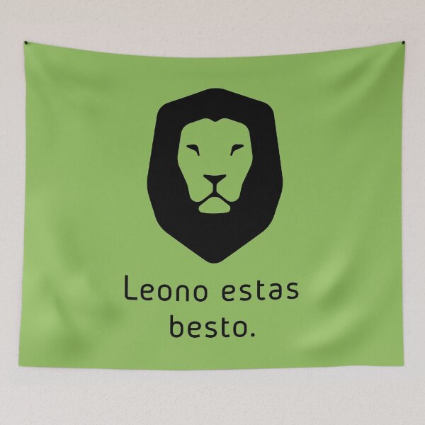 Item preview, Leono estas besto (A Lion is an Animal in Esperanto) designed and sold by ByMaSOLE.