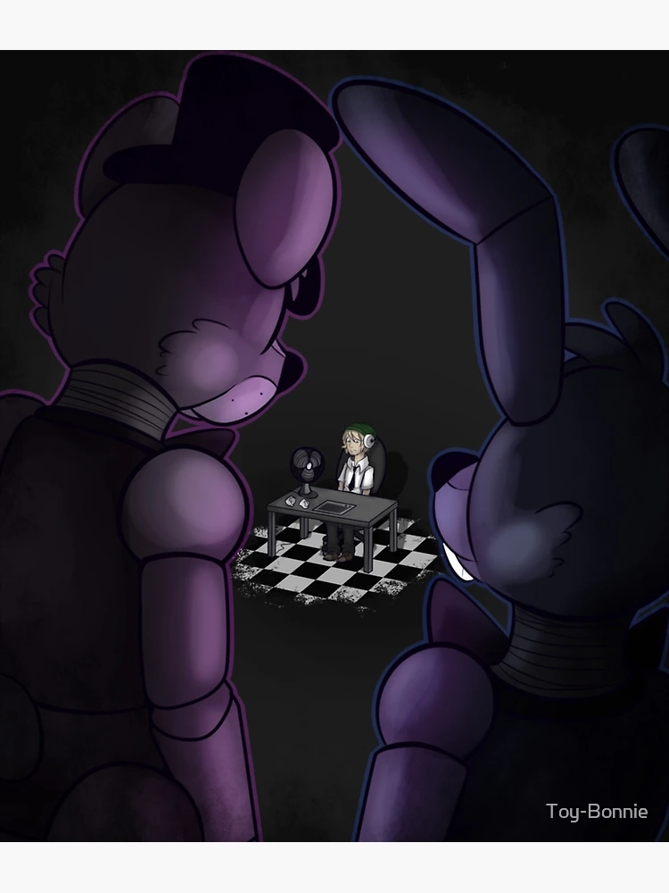 Five nights at Freddy Chibi Shadow Bonnie and Freddy Art Print