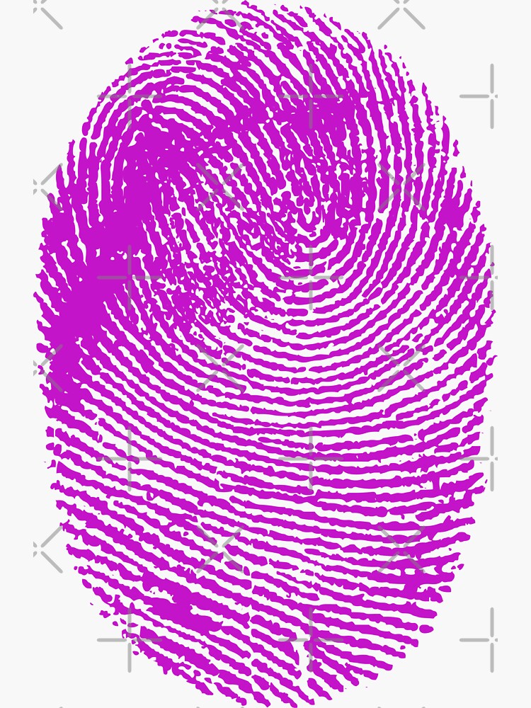 "PURPLE FINGERPRINT" Sticker for Sale by doodlersdesign Redbubble