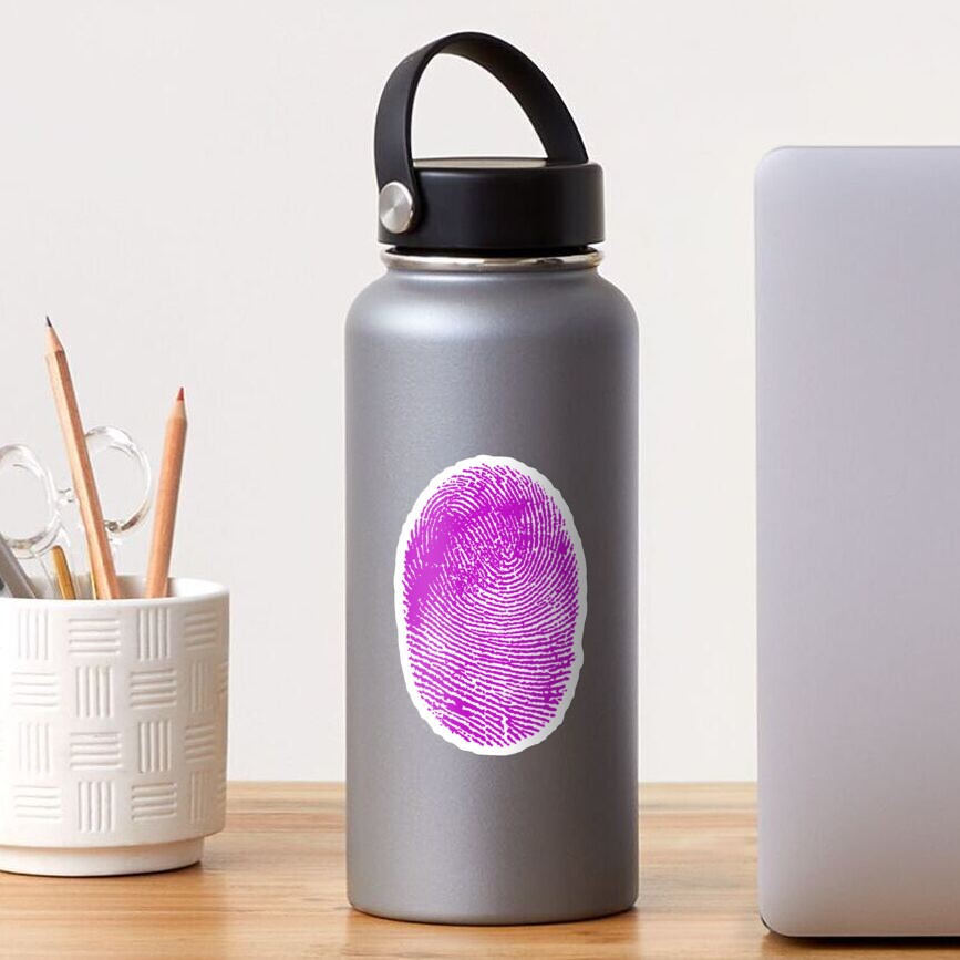 "PURPLE FINGERPRINT" Sticker for Sale by doodlersdesign Redbubble