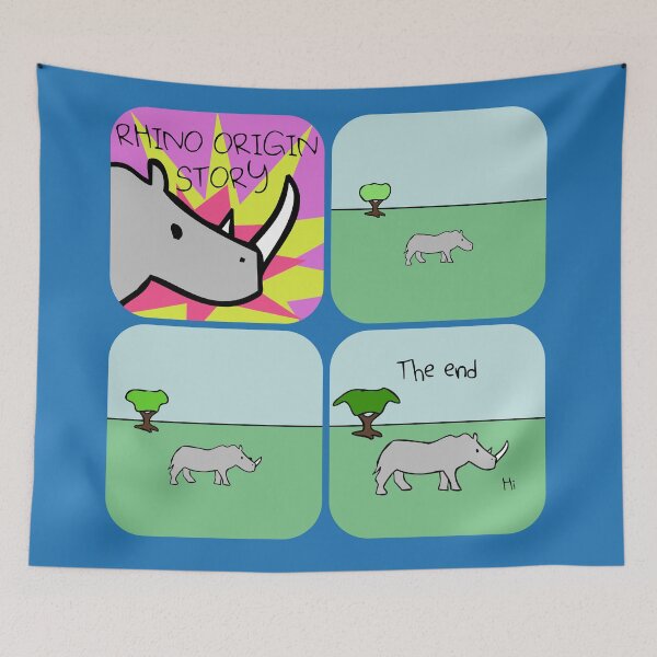 Item preview, Rhino Origin Story (Horned Warrior Friends) designed and sold by jezkemp.