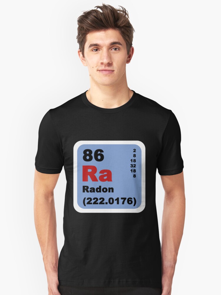 86 Radon\u0027 by \u0027Periodic of Elements: No. T-Shirt Table walterericsy