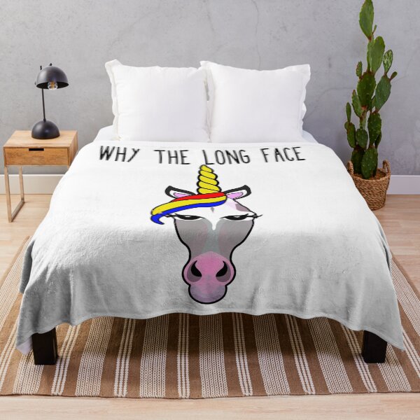 Item preview, Why The Long Face Horse Unicorn Funny Meme Joke T Shirt designed and sold by funnytshirtemp.