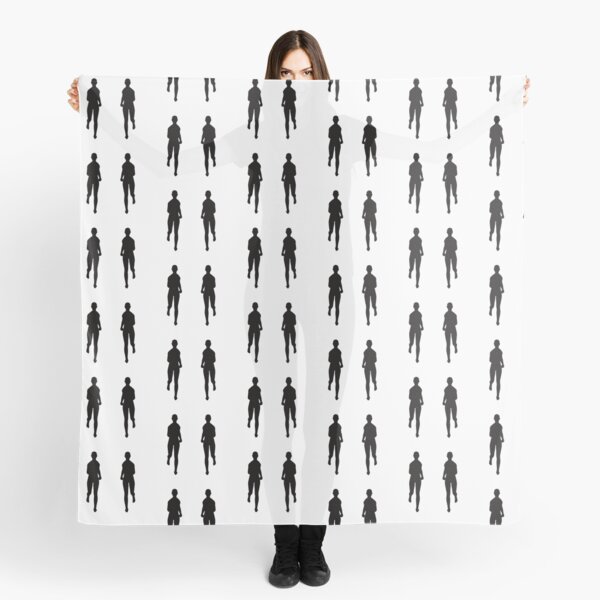 Twin Runners Jogging Silhouette Scarf