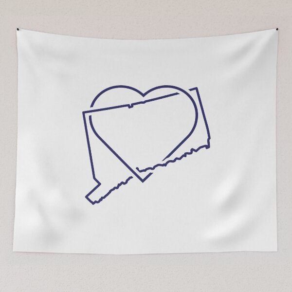 Item preview, Connecticut Heart - Blue on White designed and sold by npdstudio.