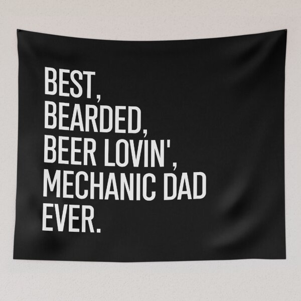 Item preview, Mechanic Dad Shirt Bearded Beer Lovin Mechanic Dad Ever Tee designed and sold by mrsmitful.