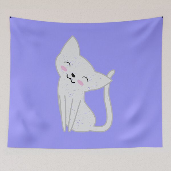 Item preview, Cute White Cat designed and sold by SubtleSplit.