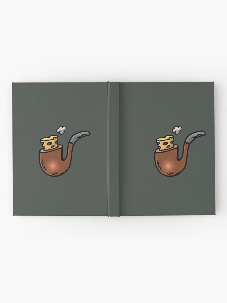 Alternate view of forbidden smoking and smoking pipe clogged with plug Hardcover Journal