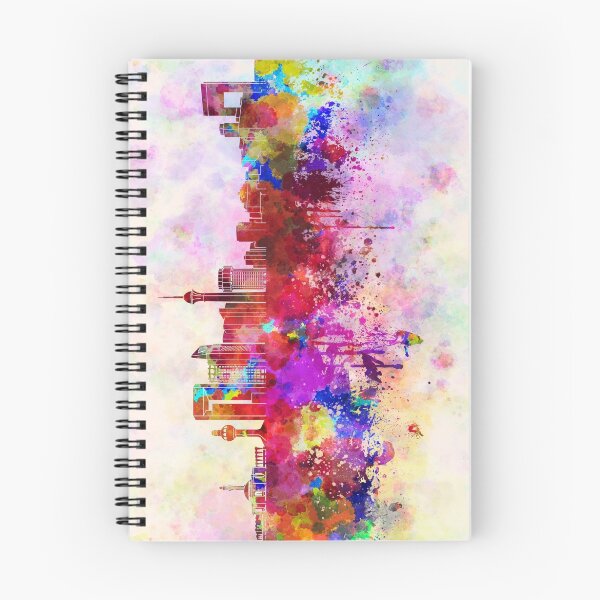 Item preview, Jeddah skyline in watercolor background designed and sold by paulrommer.