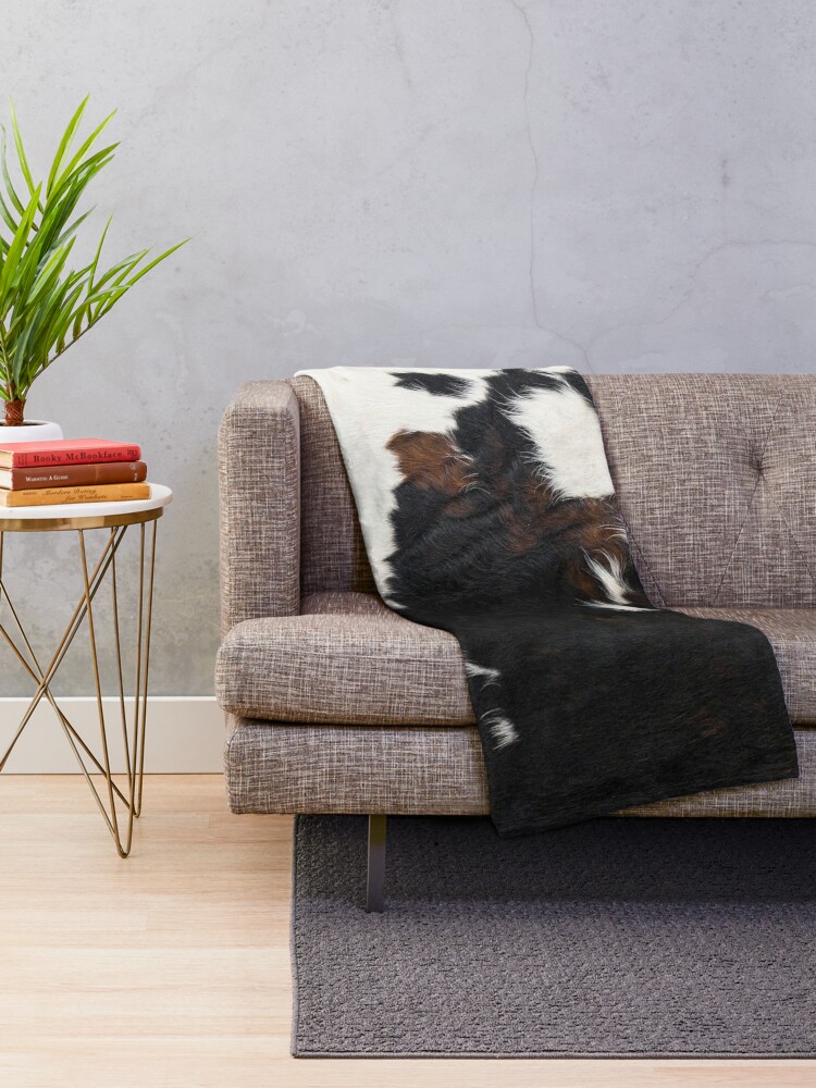 Cowhide Leather Throw Blanket By Cadinera Redbubble