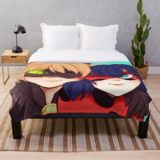 Chat Noir und Marienkäfer Fleecedecke
