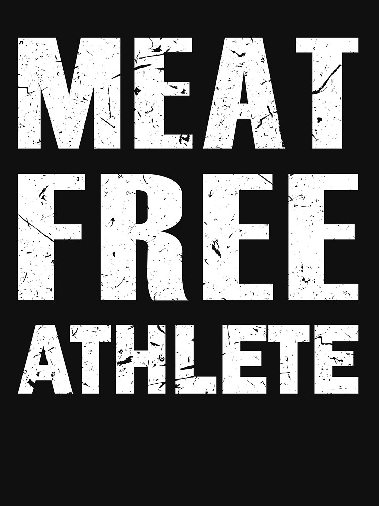 "Meat Free Athlete Vegan" Tshirt for Sale by TrendJunky Redbubble