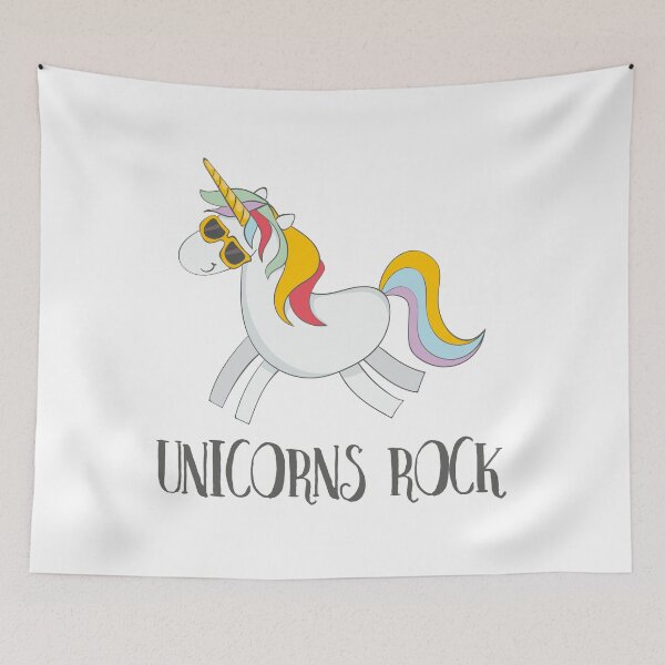 Item preview, Unicorns Rock! Funny Cute Unicorn Rock T Shirt designed and sold by DreamyPanda.