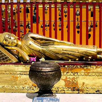 Artwork thumbnail, Reclining Buddha at Wat Phra That Doi Suthep by darren-j-mcleod