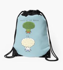 At the beach Drawstring Bag