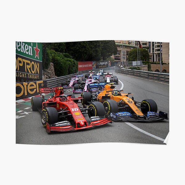 Pelea de formula 1 Póster