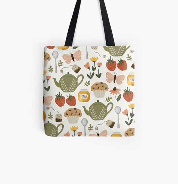 Afternoon Tea in the Garden All Over Print Tote Bag