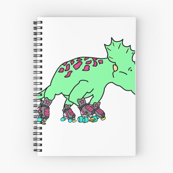 Item preview, Mint green triceratops on roller skates designed and sold by kaf1.