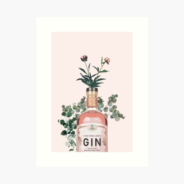 Pink Gin Artwork Art Print