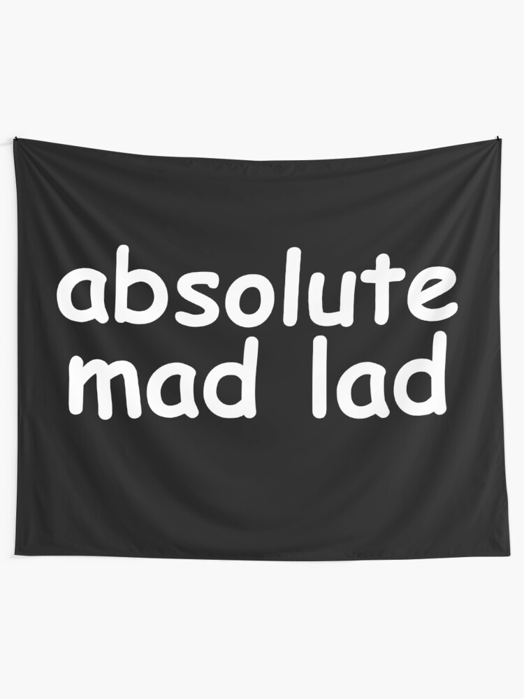 Absolute Mad Lad Comic Sans Font Funny Internet Meme Tapestry By Bpcreate Redbubble - roblox used to have comic sans the text of all oof