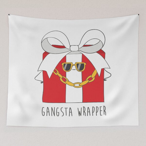 Item preview, Gangsta Wrapper Funny Christmas Present Joke T Shirt designed and sold by DreamyPanda.