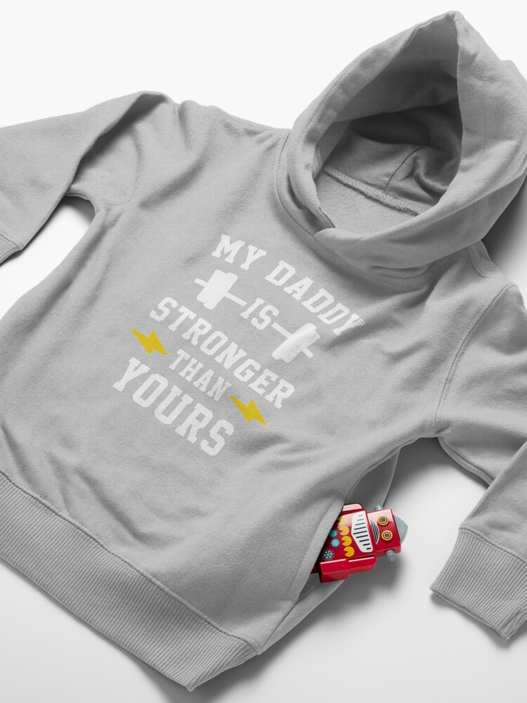 Alternate view of My Daddy Is Stronger Than Yours - TWINS Toddler Pullover Hoodie
