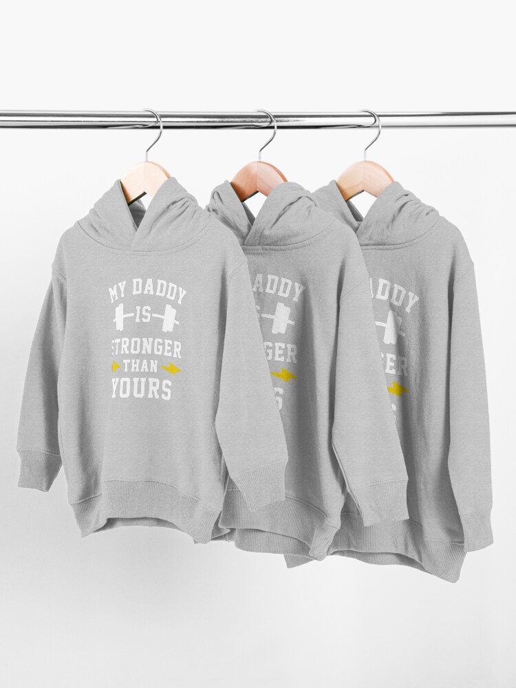 Alternate view of My Daddy Is Stronger Than Yours - TWINS Toddler Pullover Hoodie