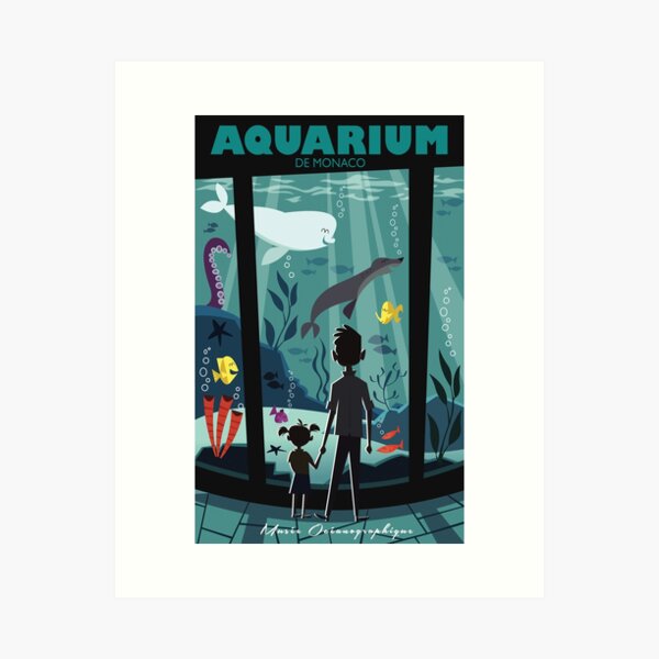 Item preview, Monaco Aquarium poster,  designed and sold by GAGodel.