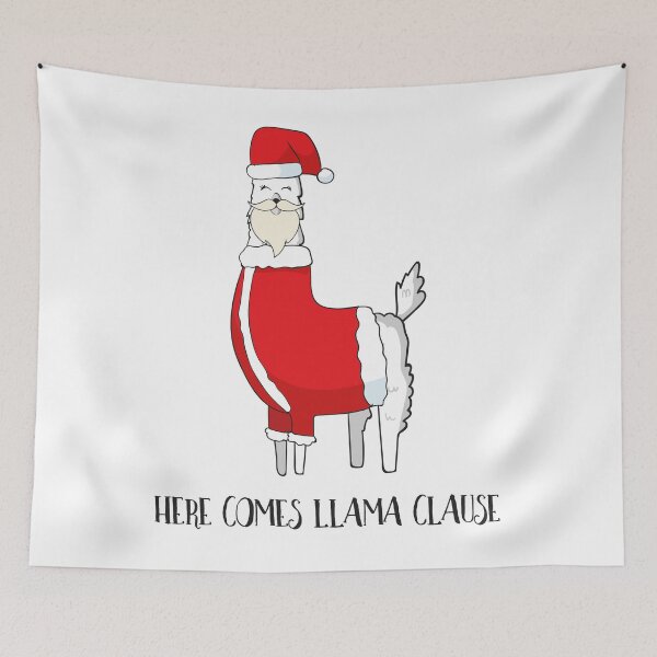 Item preview, Here Comes Llama Clause Funny Cute Llama Shirt designed and sold by DreamyPanda.