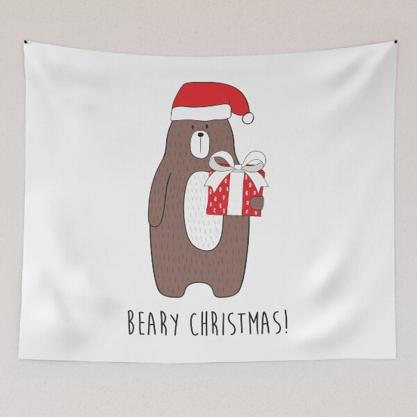 Item preview, Beary Christmas Funny Cute Bear Christmas Shirt designed and sold by DreamyPanda.