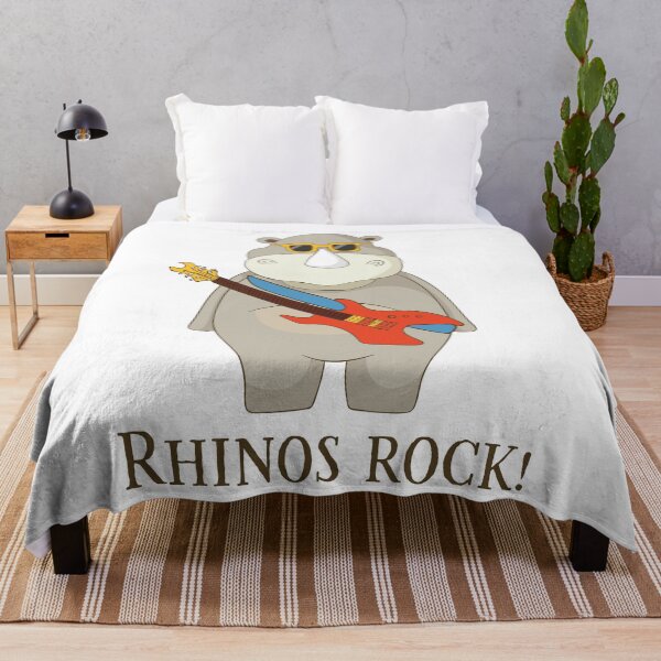 Item preview, Rhinos Rock Cute Funny Rhino Fan Lover T Shirt designed and sold by DreamyPanda.