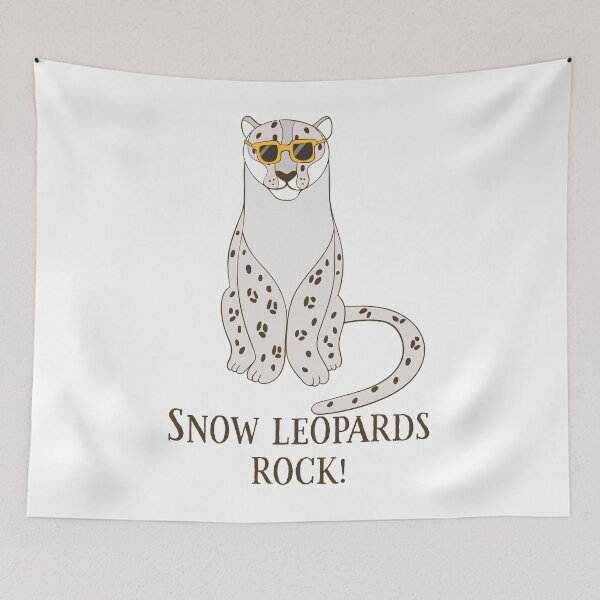 Item preview, Snow Leopards Rock Fun Cute Snow Leopard Love T Shirt designed and sold by DreamyPanda.