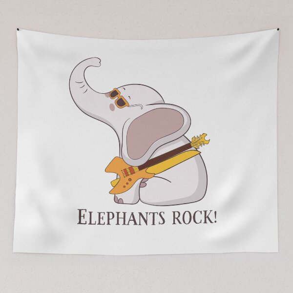 Item preview, Elephants Rock Funny Cute Elephant T Shirt designed and sold by DreamyPanda.