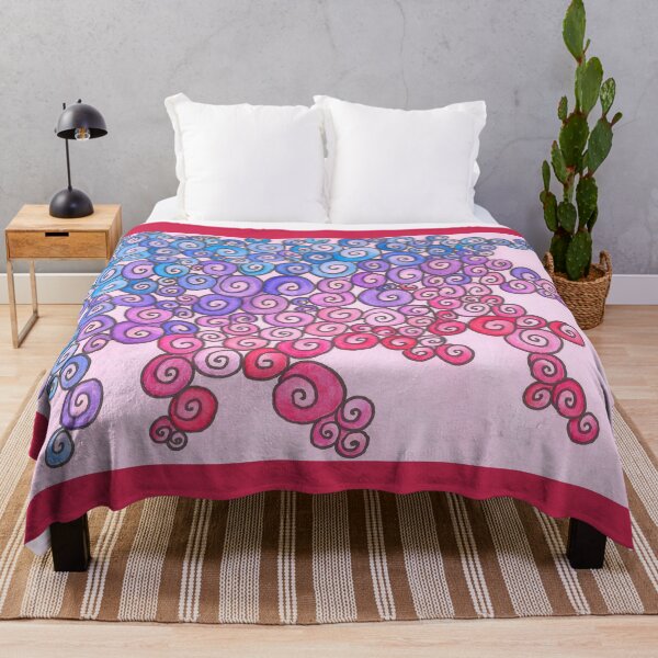 Item preview, Blue & Purple Spiral Pattern on Pink Ground designed and sold by CarolineLembke.