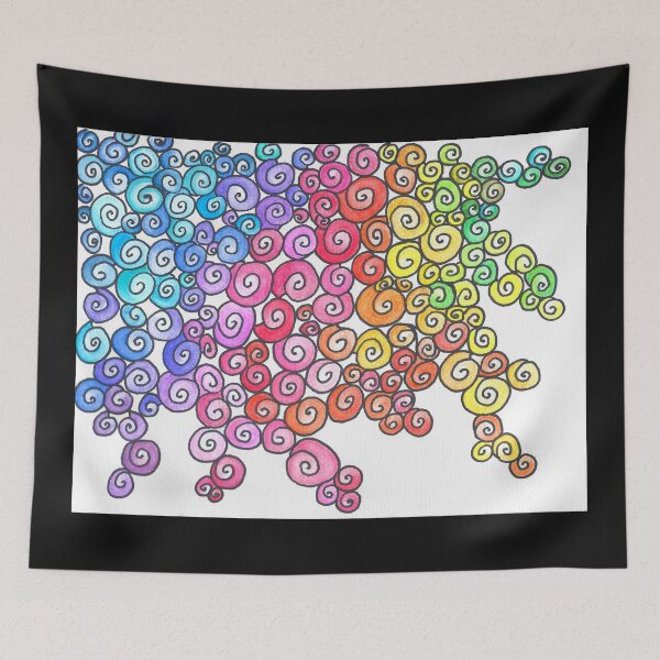 Item preview, Colourful Spiral Pattern on White Ground designed and sold by CarolineLembke.